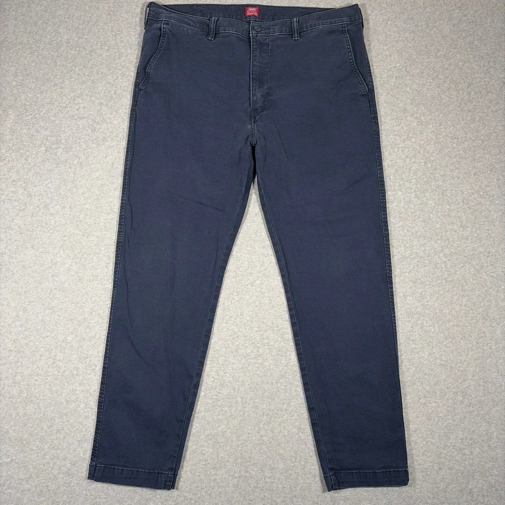 Levi's XX Chino Standard Taper Pants Mens 38x32 (Fits 36x29) Blue Stretch Cotton